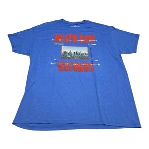 Death Row Records T-Shirt Men's Size XXL Retro-Style Hip Hop Rap Blue Tee Shirt‎